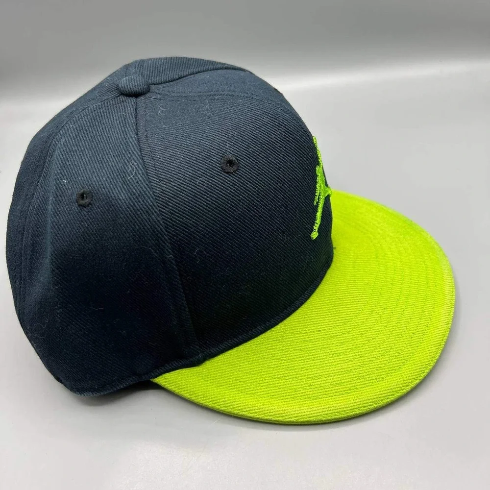Air Jordan Hat Men 7 1/8‎ Navy Green Embroidered Jumpman Fitted Cap